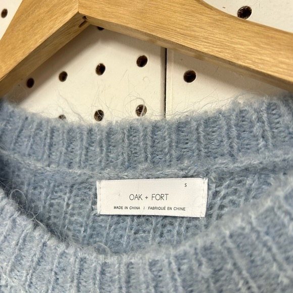 Oak + Fort Light Blue Oversized Sweater - Picture 4 of 4